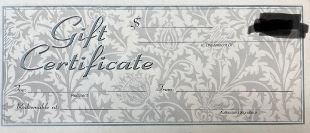 Gift Certificate